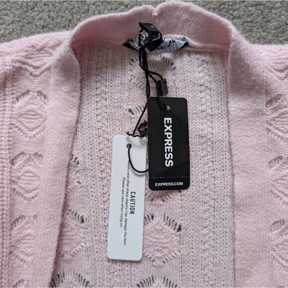 Express Women’s Open Front Pink Cardigan (S) - Picture 2 of 4